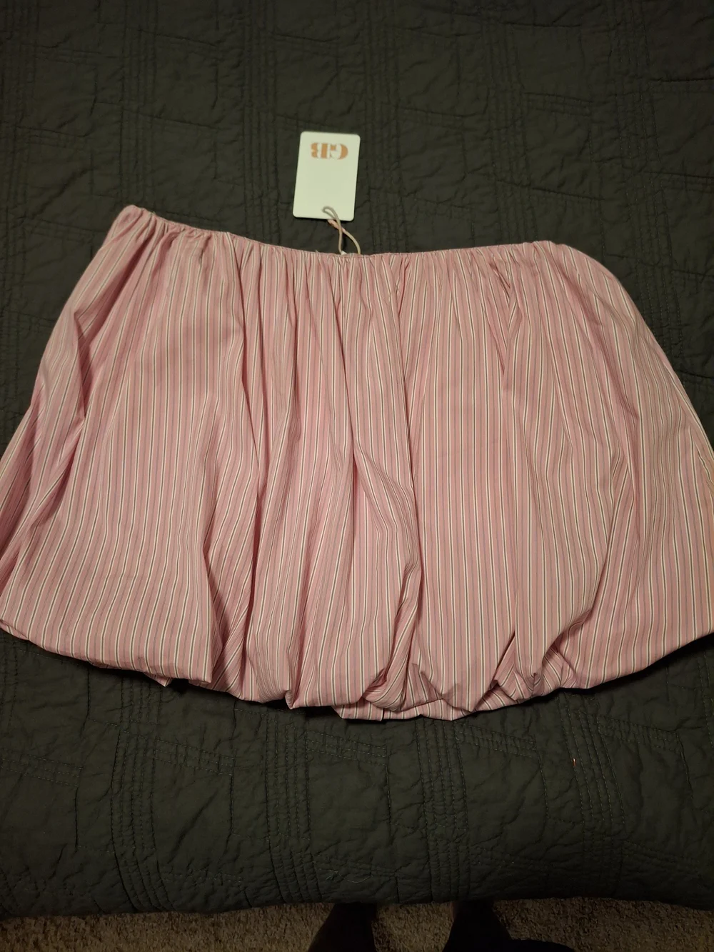 Gianni Bini Pink Striped Bubble Skirt
